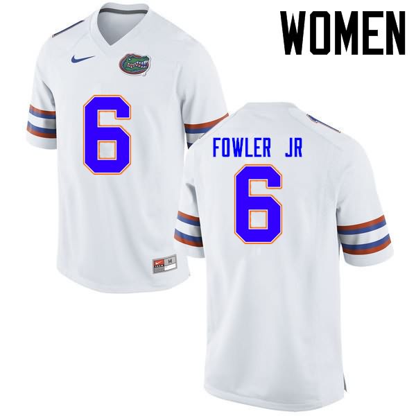 Women's NCAA Florida Gators Dante Fowler Jr. #6 Stitched Authentic Nike White College Football Jersey BHW0065KS